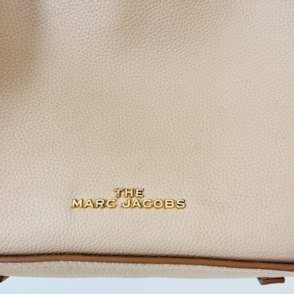 Marc Jacobs Director Large Tote Shoulder Bag Calf Leather Beige - Picture 3 of 12